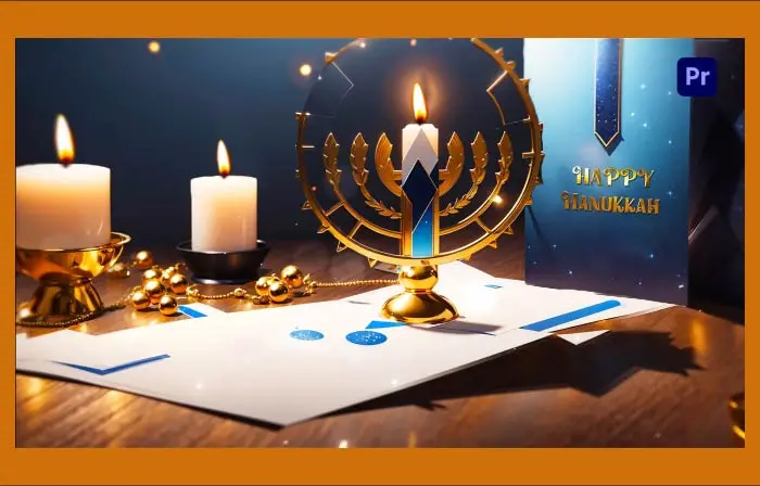 Traditional Hanukkah Celebration Invitation 3D Slideshow